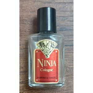 Vtg Red Label NINJA Parfum De Coeur Mini Splash Cologne EMPTY Bottle Only A17